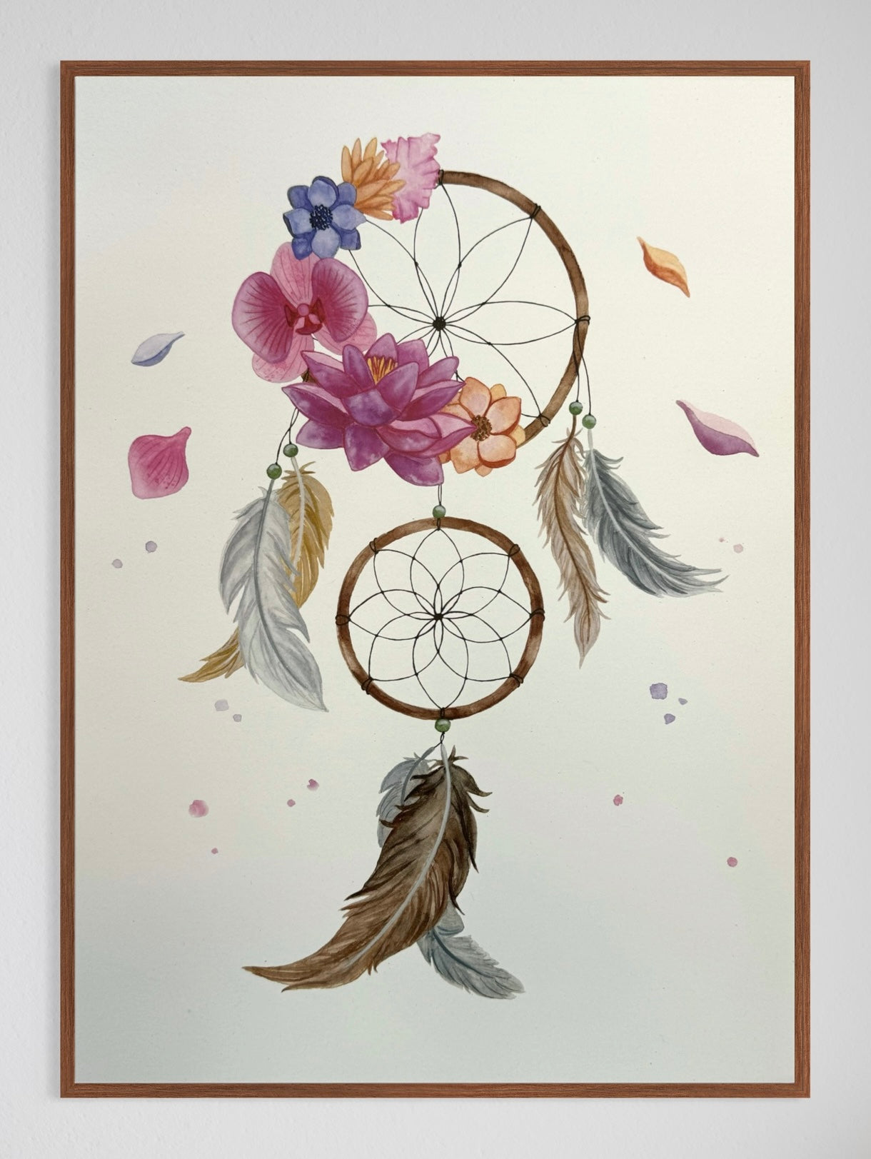 Drømmefanger - Pink blomster
